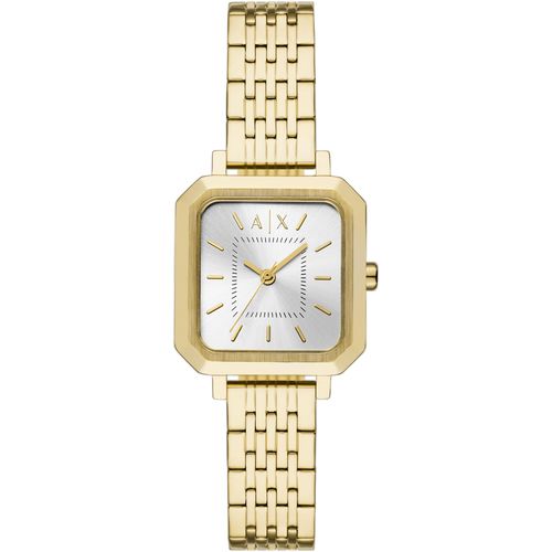 Quarzuhr ARMANI EXCHANGE, gold (goldfarben), Armbanduhren, Damen, Armbanduhr, Damenuhr, Edelstahlarmband, analog