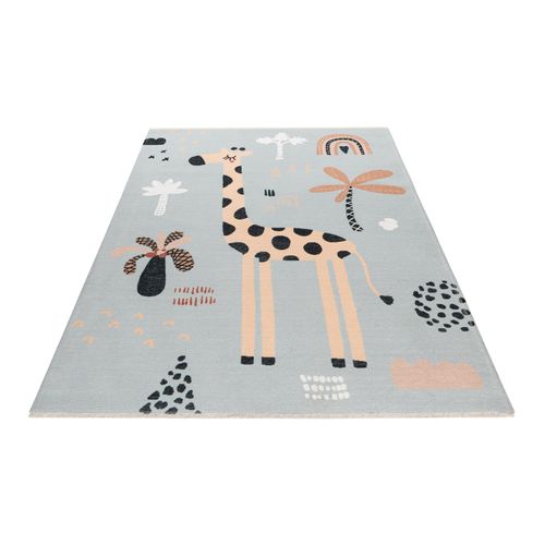 Kinderteppich OBSESSION "My Greta 625" Teppiche Gr. B: 115cm, 6mm, L: 170cm, bunt Kinder Spielteppich, bedruckt, Giraffe Motiv, waschbar, Kinderzimmer