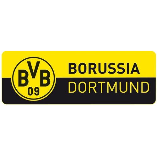 Wandtattoo WALL-ART "Fußball BVB 09 Logo Banner" Wandtattoos Gr. B/H/T: 180cm x 59cm x 0,1cm, -, gelb selbstklebend, entfernbar