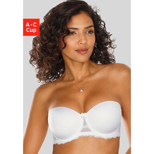 Schalen-BH NUANCE, Damen, Gr. 80, Cup A, weiß, Spitze, Obermaterial: 80% Polyamid, 20% Elasthan, sexy, BHs, mit abnehmbaren Trägern und Details aus Spitze, Dessous