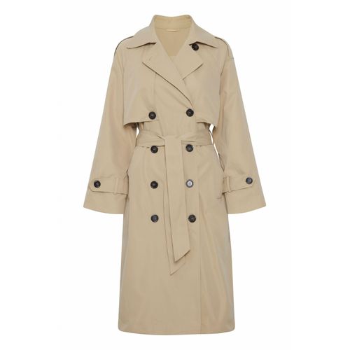 Trenchcoat B.YOUNG "Trenchcoat BYAsto" Gr. 40, weiß (safari) Damen Mäntel