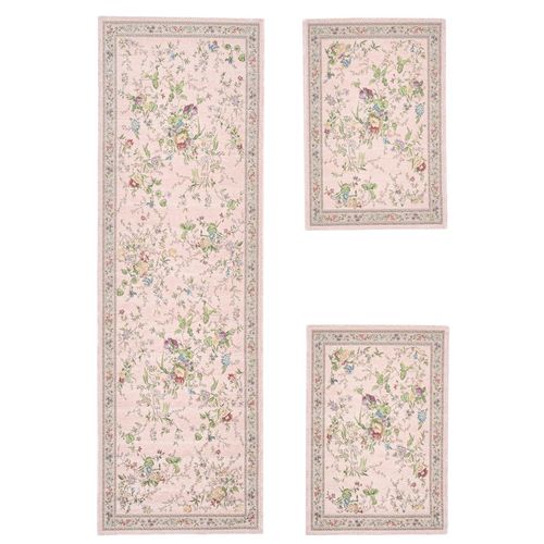 Teppich HEINE HOME Gr. 5, rosa (rose), B:140cm H:4mm L:200cm, Baumwolle, Polyester, Kunstfaser, Kunstfaser, Polypropylen, Teppiche