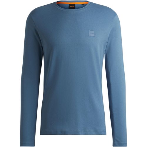 Langarmshirt BOSS ORANGE Gr. XL, light, pastel blau459 Herren Shirts mit Markenlogo auf der Brust