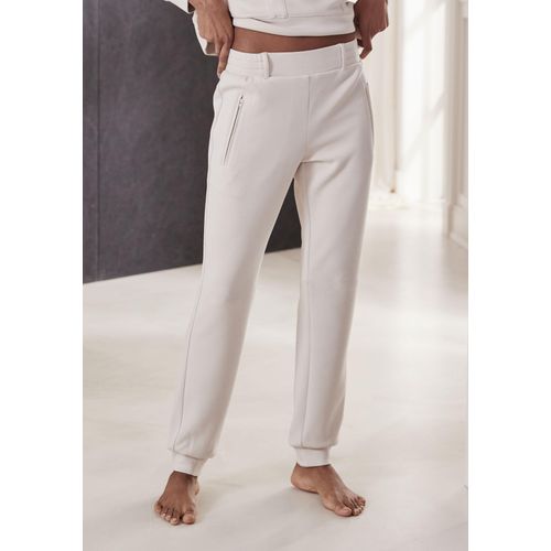 Sweathose FRENCH CONNECTION, Damen, Gr. 48/50, N-Gr, beige, Obermaterial: 55% Viskose (LENZING ECOVERO), 40% Polyester, 5% Elasthan. Taschenfutter: 100% Polyester, unifarben, Basic, bequem lang, Hosen