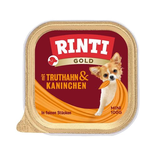 Rinti Hunde-Nassfutter Gold Mini Truthahn & Kaninchen 48x100g