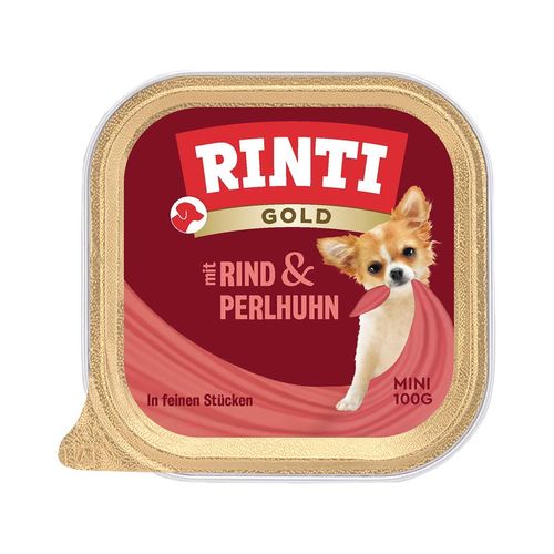 Rinti Gold Mini feine Stückchen von Rind & Perlhuhn 48x100g