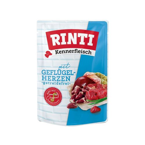 Rinti Kennerfleisch mit Geflügelherzen Pouch 10x400g