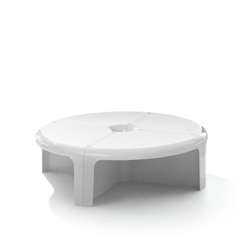 B-Line - 4/4 Coffeetable, Ø 100 x H 30 cm, weiss