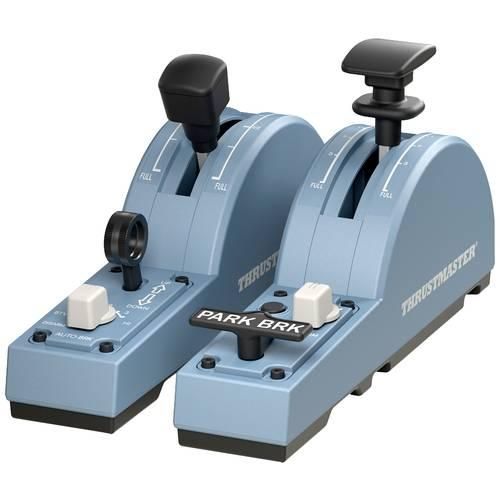 Thrustmaster TCA Quadrant Add-On Airbus Edition Flugsimulator-Brems- und Landeklappen PC Blau