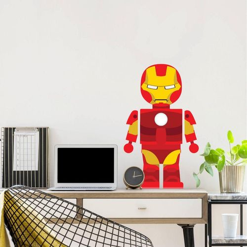 Wandtattoo WALL-ART "Spielfigur Iron Man Superhero" Wandtattoos Gr. B/H/T: 48cm x 80cm x 0,1cm, -, bunt selbstklebend, entfernbar