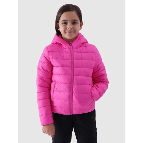 Steppjacke 4F, Kinder, Gr. 164, pink (hot pink), Web, Obermaterial: 100% Polyamid. Futter: 100% Polyester. Wattierung: 100% Polyester, unifarben, sportlich, Langarm, Jacken