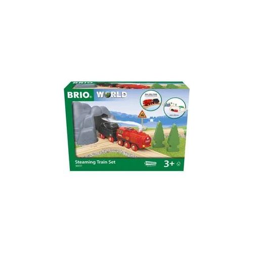 Spielzeug-Eisenbahn BRIO "BRIO WORLD, Batterie-Dampflok Set" Spielzeugfahrzeuge bunt Kinder FSC- schützt Wald - weltweit