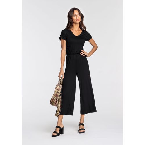 Overall LAURA SCOTT Gr. 40, N-Gr, schwarz Damen Overalls mit moderner Knopfleiste - NEUE KOLLEKTION