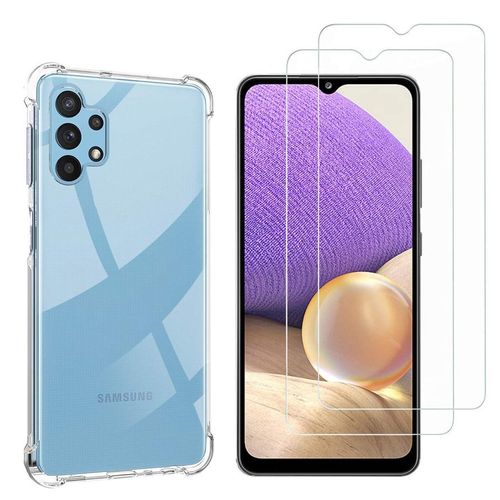 Hülle Samsung Galaxy A32 4G und 2 schutzfolien - TPU - Transparent