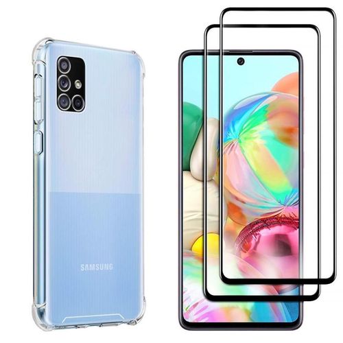 Hülle Samsung Galaxy A71 und 2 schutzfolien - TPU - Transparent