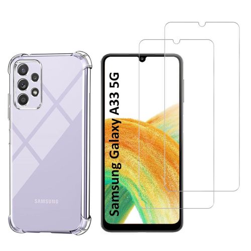 Hülle Galaxy A33 5G und 2 schutzfolien - TPU - Transparent