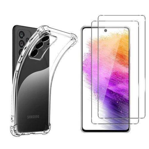 Hülle Galaxy A73 5G und 2 schutzfolien - TPU - Transparent
