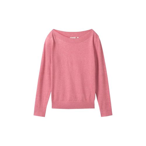 TOM TAILOR Damen Basic Strickpullover, rosa, Uni, Gr. M