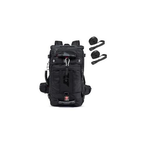 Rucksack passend für Yamaha MT-125 / MT-10 / MT-03 inkl. Spanngurte Bagtecs HK2 schwarz