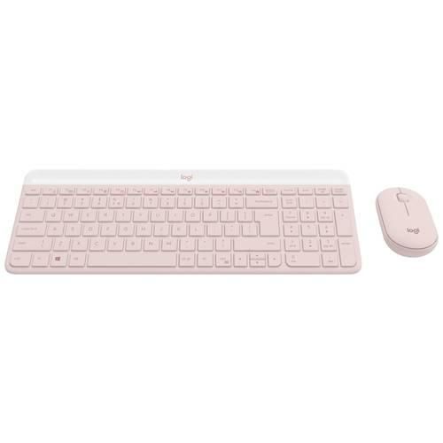 Logitech MK470 Slim Combo Bluetooth® Tastatur, Maus-Set Deutsch, QWERTZ Rose