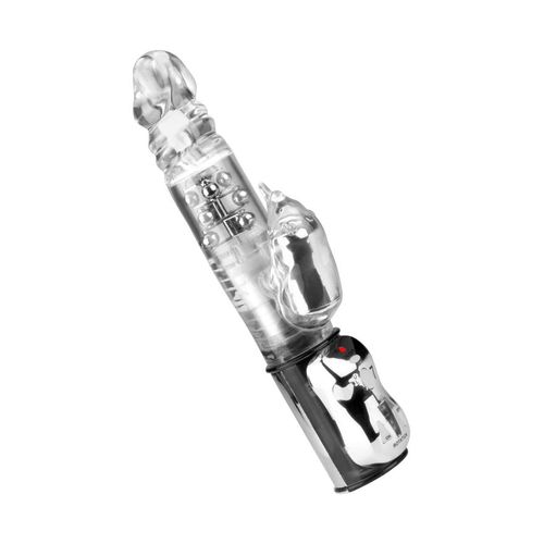 Perlenvibrator mit Klitorisreizer, 27 cm