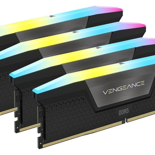 CORSAIR PC-Arbeitsspeicher "VENGEANCE RGB DDR5 Memory" Arbeitsspeicher Kundenspezifische Leistungs-PCB Gr. 4 x 48 GB, schwarz