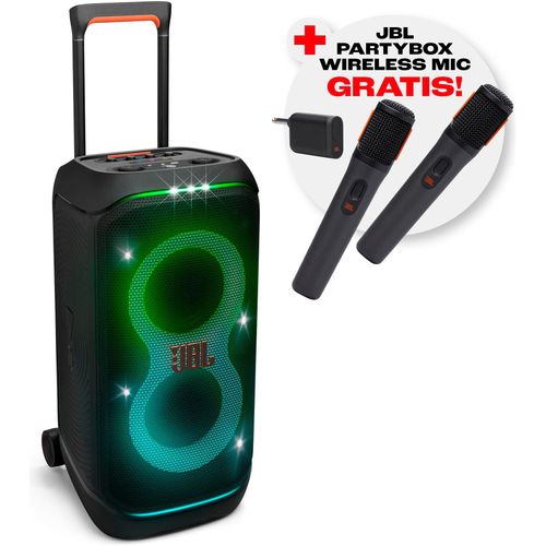 JBL Party-Lautsprecher "PartyBox Stage 320 + Gratis-Mikrofon-Set (UVP 129,99€)" Lautsprecher schwarz