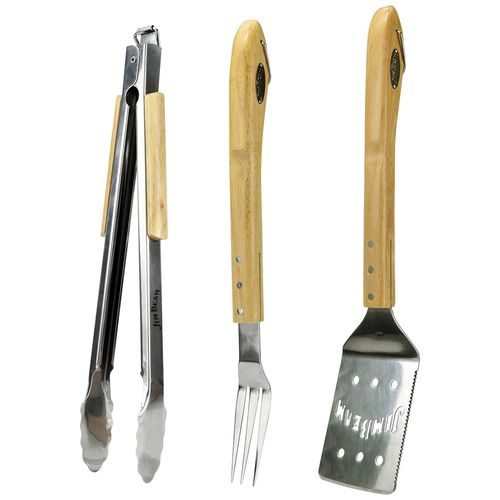 Grillbesteck-Set JIM BEAM BBQ Grillbesteck-Sets beige (natur, silberfarben)