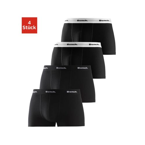 Hipster BENCH. Gr. L, schwarz, Herren, Jersey, Obermaterial: 95% Baumwolle, 5% Elasthan, unifarben, Unterhosen, knapp sitzende Boxershorts aus Baumwollmischung