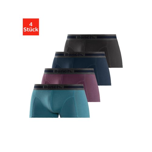 Hipster BENCH. Gr. M, bunt (blau, bordeaux, anthrazit, petrol), Herren, Jersey, Obermaterial: 95% Baumwolle, 5% Elasthan, Unterhosen Hipster-Panty, knapp sitzende Boxershorts aus Baumwollmischung