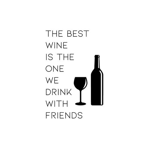 queence Wanddekoobjekt »Wine«, Stahlschild, Blechschild, Spruch, Witzig, Wanddeko, retro, 20x30cm