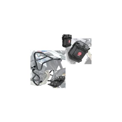 Sturzbügel XL Set passend für BMW F 850 GS / F 750 GS 18-20 + Set Sturzbügeltaschen 2x 6Ltr