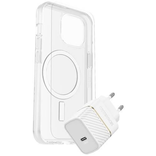 Otterbox KIT EU Hülle + Schutzglas + Ladegerät Set Apple iPhone 15 Transparent, Weiß MagSafe kompatibel