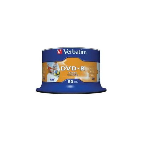 Verbatim DVD-R 4.7GB 16x 50er-Pack DVD-Rohlinge - Hohe Kapazität, 16x Schreibgeschwindigkeit.