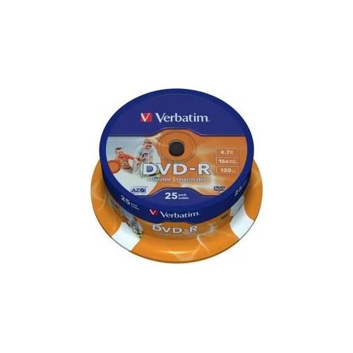 Verbatim DVD-R 4.7GB 25er-Pack - 16x Schreibgeschwindigkeit - 4.7 GB Speicherkapazität - DVD-Rohlinge