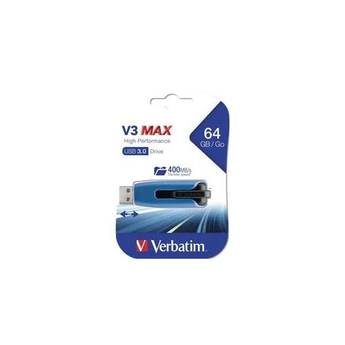 Verbatim V3 Max USB 3.0 64 GB blau USB-Stick - 400 MB/s Übertragungsgeschwindigkeit