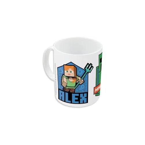 Minecraft Alex Steve Creeper Tasse - Gamer und Minecraft-Fan Geschenk, Rundum-Print, 325 ml Fassungsvermögen