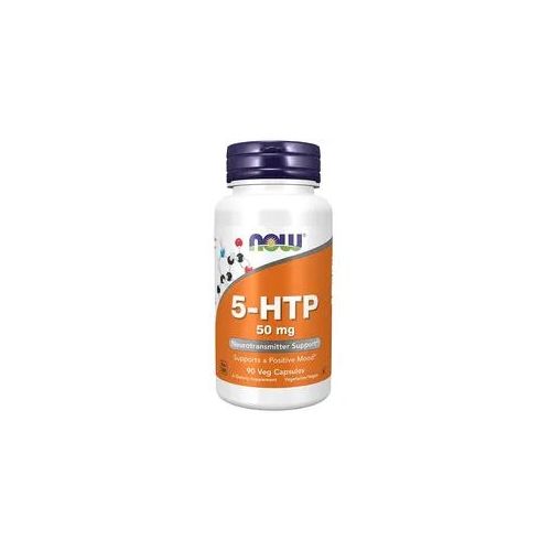 Now Foods 5 HTP 50 mg - 5-Hydroxytryptophan Kapsel (90 veg.Kapseln)