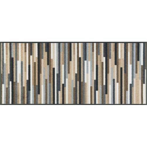 Teppich WASH+DRY BY KLEEN-TEX "Mikado Stripes" Teppiche Gr. B: 60cm, 7mm, L: 140cm, beige (natur) Teppich Waschbarer Teppiche modernes Streifen Design, rutschhemmend, waschbar