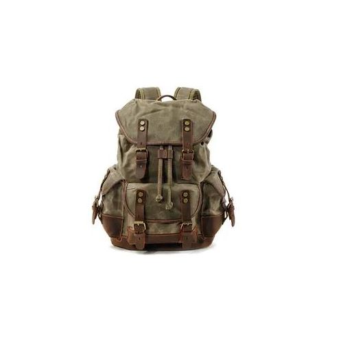 Rucksack Craftride RG8 Canvas Tasche im Vintage-Look für Freizeit 20Ltr grün