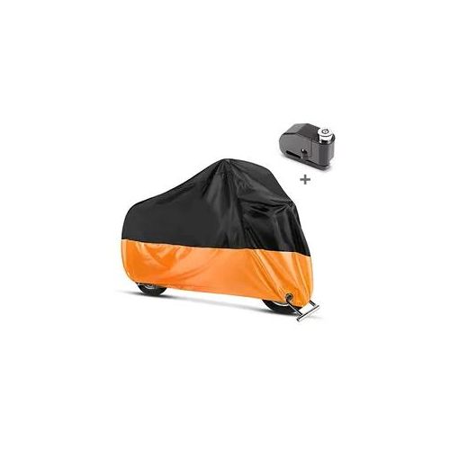 Abdeckplane XXL + Alarm Bremsscheibenschloss orange passend für Honda CRF 250 Rally Tourtecs