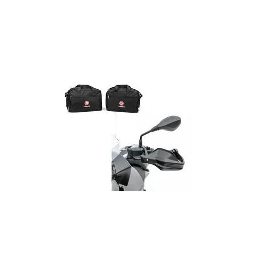 Set: Alukoffer Innentaschen passend für BMW R 1250 / 1200 GS / Adventure 04-21 Koffer Taschen Bagtecs MS1 + Handprotektoren passend für BMW R 1200 GS 13-18 Handschutz Motoguard schwarz