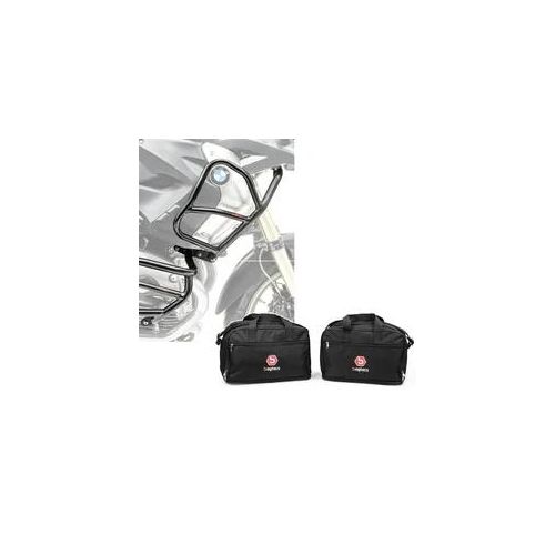 Set: Sturzbügel Set XL4 passend für BMW R 1200 GS 08-12 oben und unten Schutzbügel + Alukoffer Innentaschen passend für BMW R 1250 / 1200 GS / Adventure 04-21 Koffer Taschen Bagtecs MS1