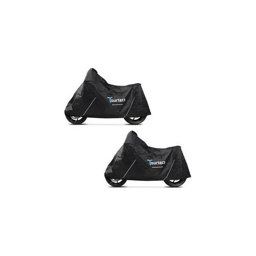 2x Motorrad Abdeckplane passend für Vespa GTS 300 / GTS 250 / GTS 125 Tourtecs L schwarz Spar-Set