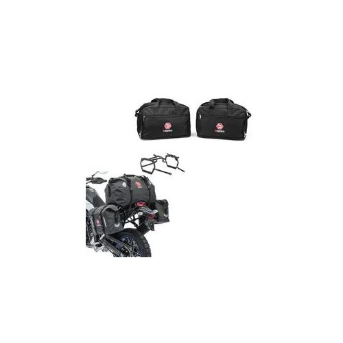 Set: Satteltaschen Set WP8 passend für BMW R 1200 GS 04-12 mit Hecktasche und Kofferträger Bagtecs + Alukoffer Innentaschen passend für BMW R 1250 / 1200 GS / Adventure 04-21 Koffer Taschen Bagtecs MS1