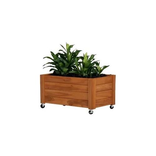 Pflanzkübel auf Rädern Divit FC58 Pflanzkasten Hochbeet Holz 78 x 52 x 40,5 cm DPL2