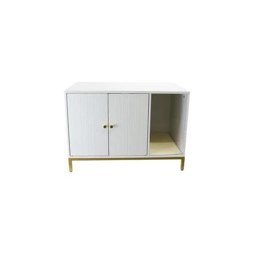 Feandrea Katzenklo-Schrank Divit BK2718 Katzentoilette, mit Kratzmatte 80 x 50 x 55 cm DPL1