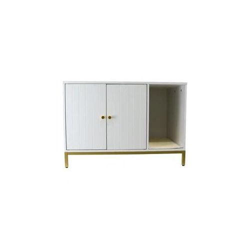 Feandrea Katzenklo-Schrank Divit BK2718 Katzentoilette, mit Kratzmatte 80 x 50 x 55 cm DPL2