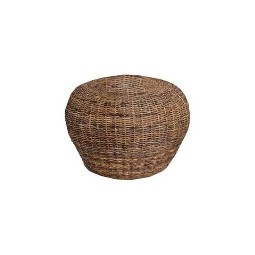 Rattan Couchtisch 'Haruna' rund Bananenblatt-Geflecht