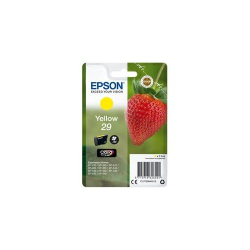 Epson Druckerpatrone C13T29844012 Erdbeere gelb - Original Tintenpatrone, 3,2 ml, gelb, 180 Seiten, hohe Druckleistung